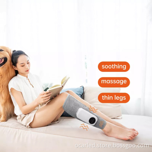 Cordless 1800mAh Electric Calf Massager with Hot Compress and 360 Degree Wrapping Airbag